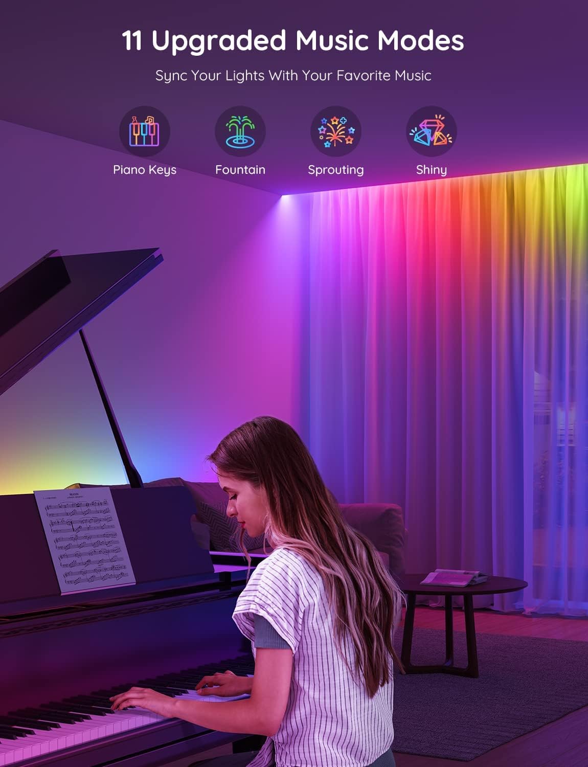 LED SMART BLUETOOTH RGB LIGHTS | MUSIC SYNC & APP CONTROL - Deals Arabia